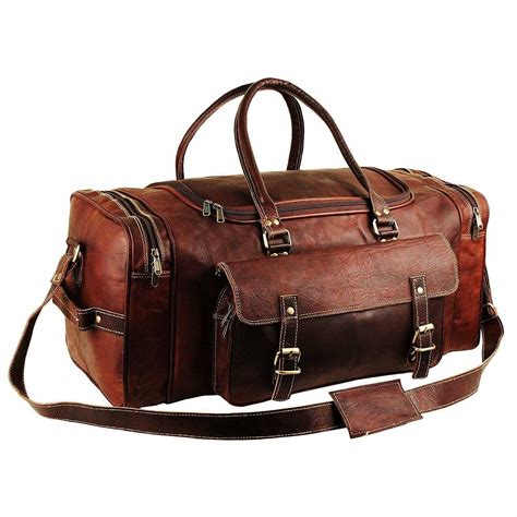 replica leather duffle bags|genuine leather travel bag.